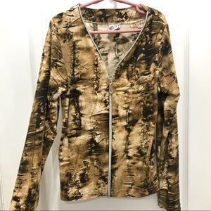 🔹2 for $9🔹Kula | Retro Animal Print Zipup Top